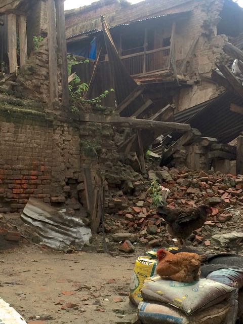 Earthquake damage Bhaktapour town